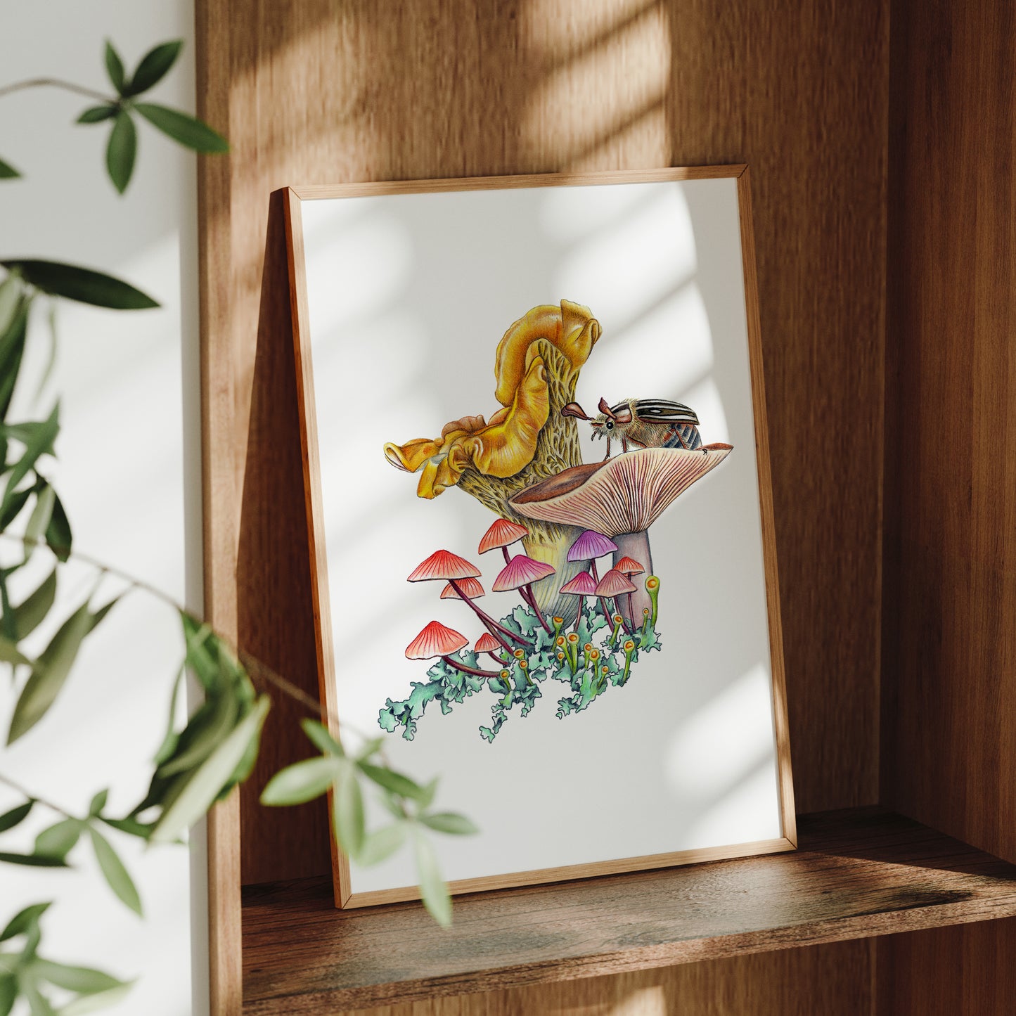 Miniature World Mushroom Print