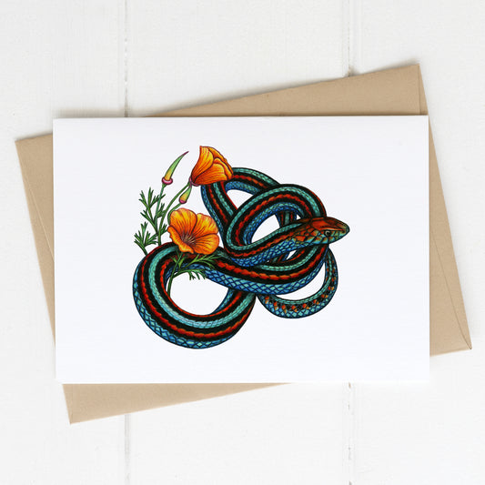 san francisco garter snake greeting card