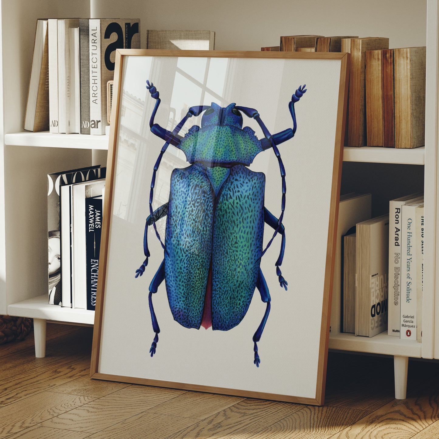 Metallic Longhorn Beetle Print