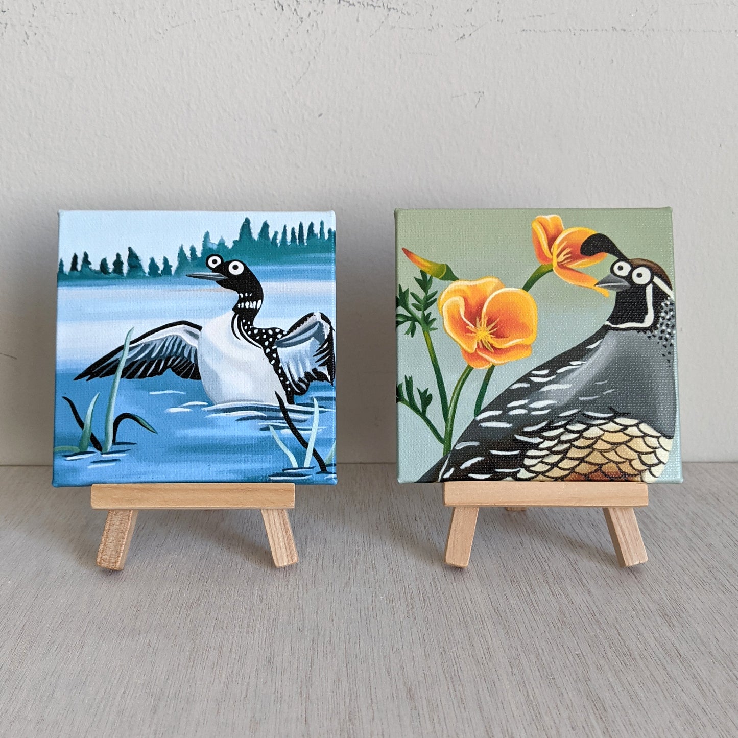 California Quail Mini Canvas Print