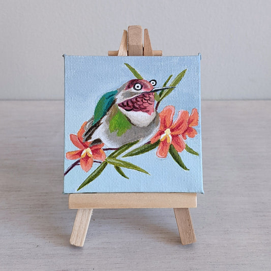 Anna's Hummingbird Mini Painting