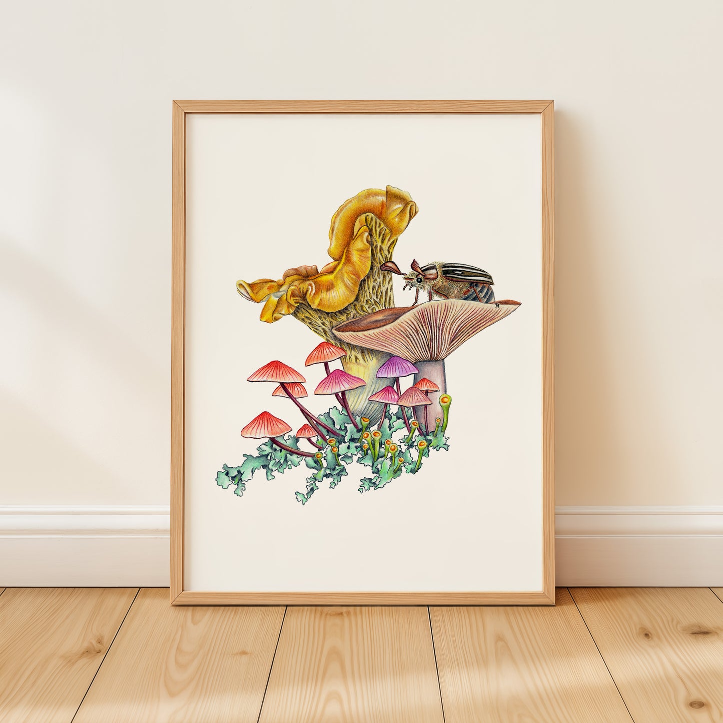 Miniature World Mushroom Print