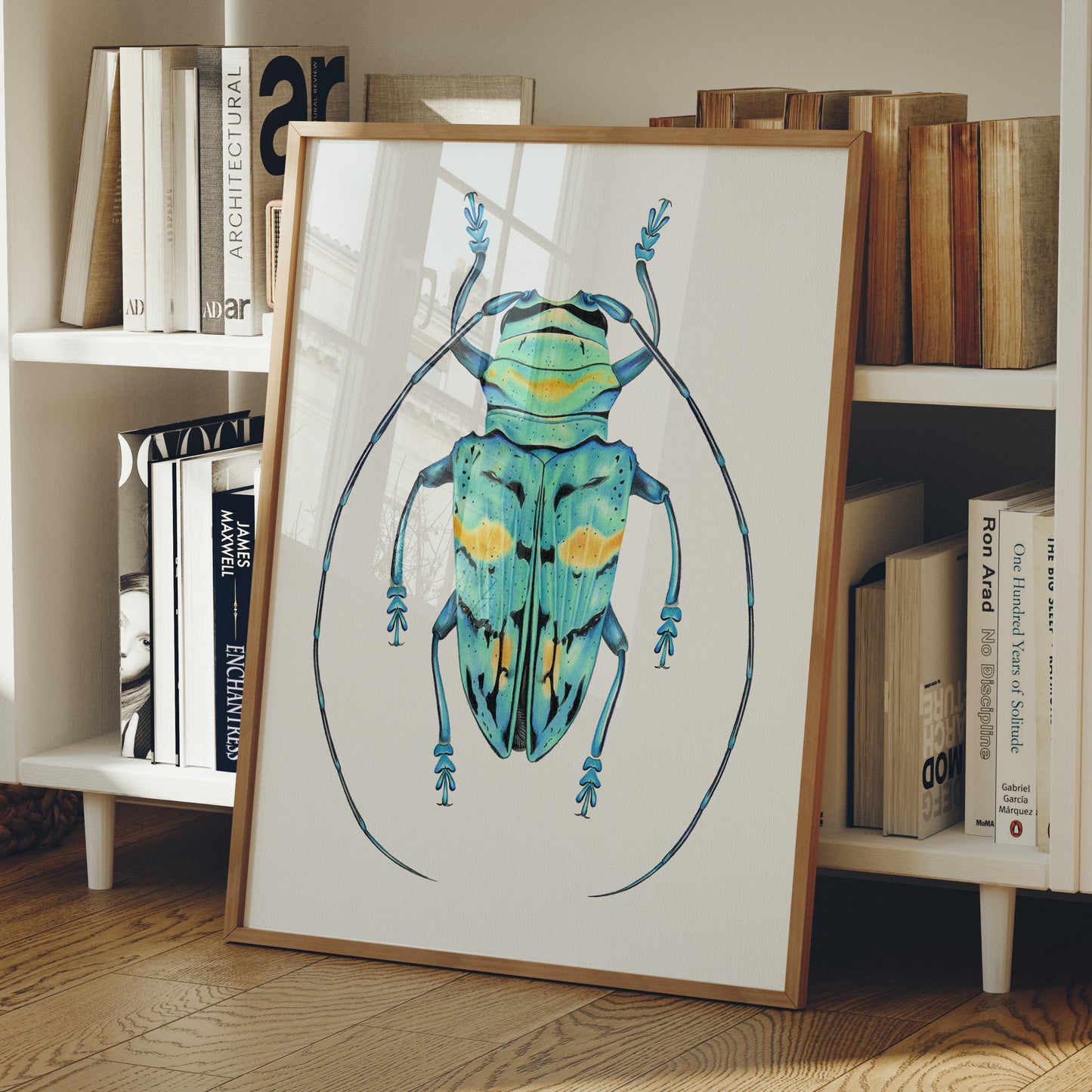 Turquoise Longhorn Beetle Print