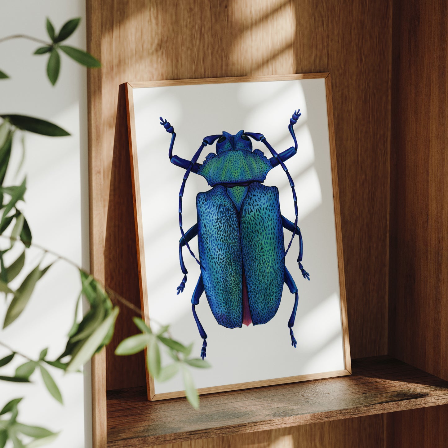 Metallic Longhorn Beetle Print