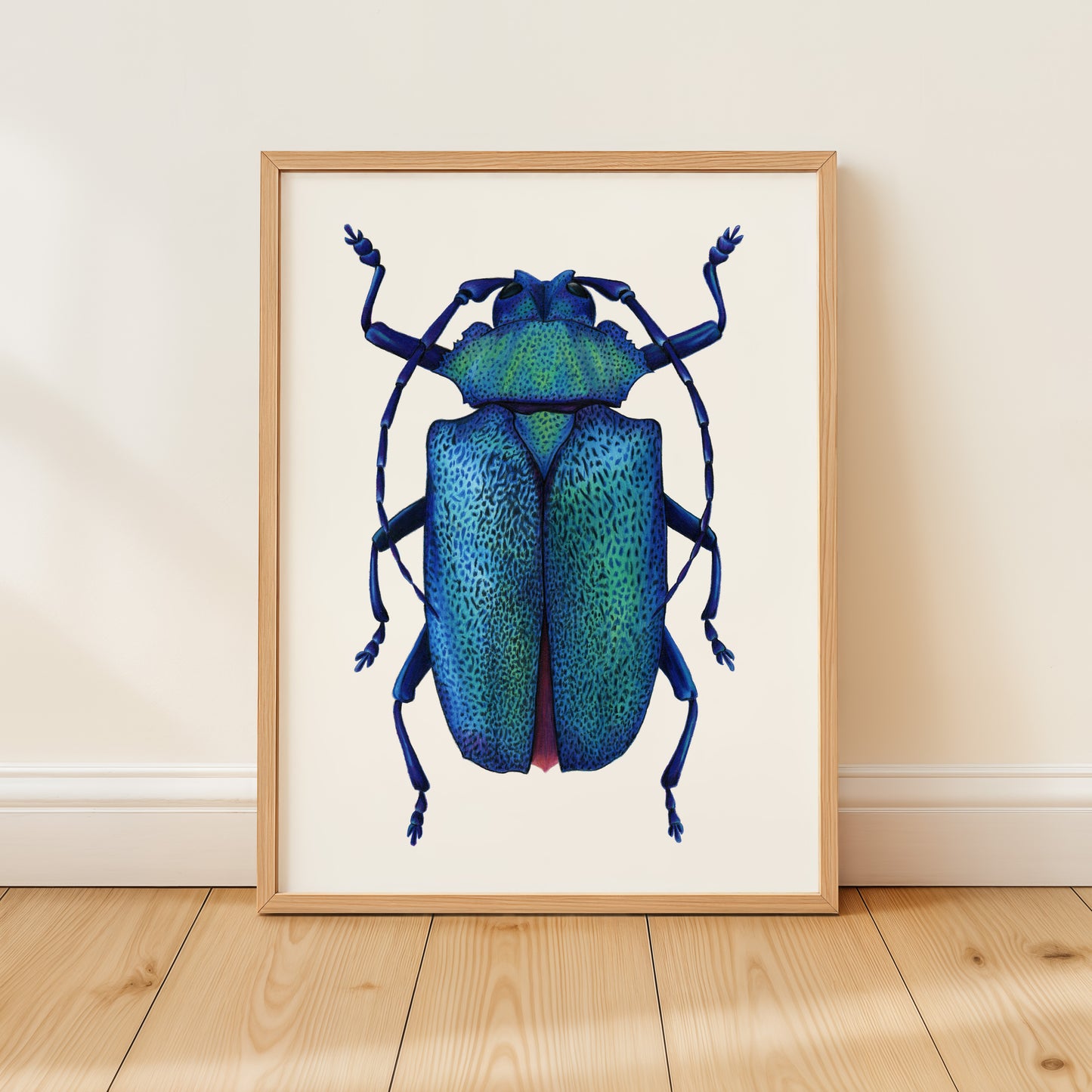 Metallic Longhorn Beetle Print