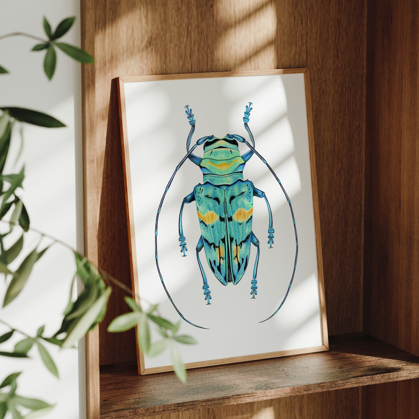 Turquoise Longhorn Beetle Print