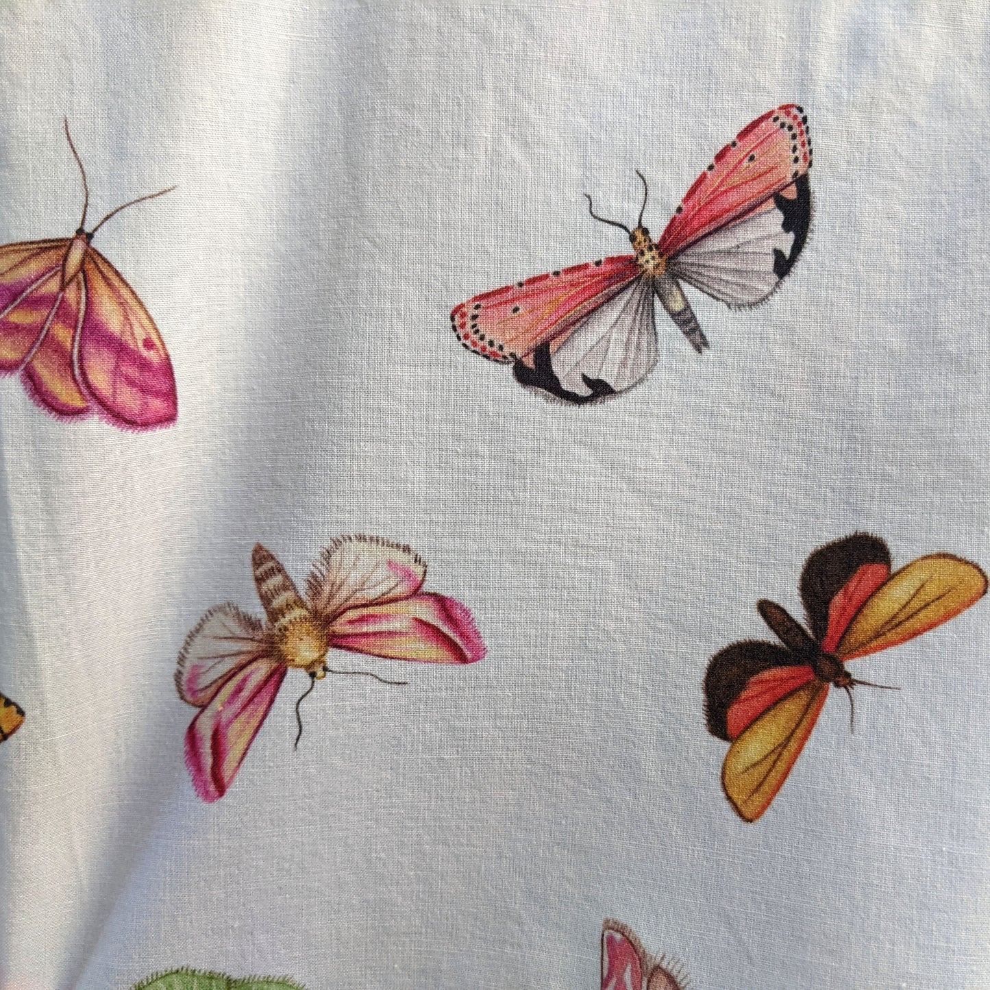100% cotton moth printed insect fabric